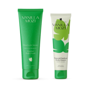 Vanilla Mozi Natural Outdoor Body Cream 125mL and 250mL BUNDLE